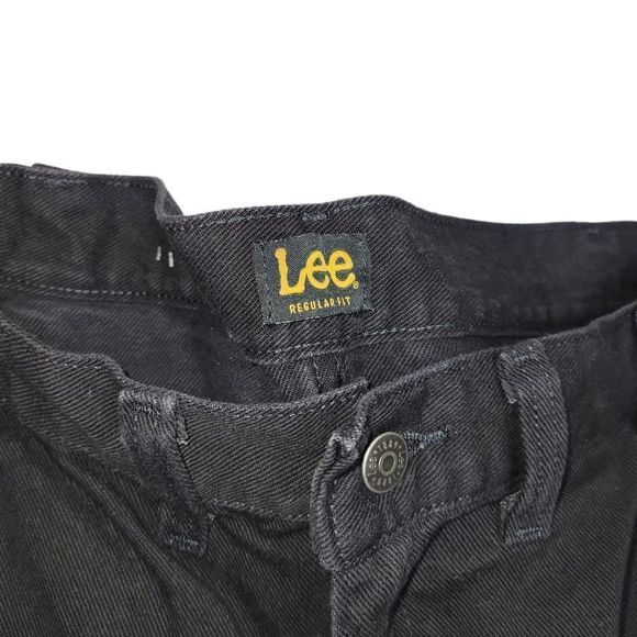 Lee Big & Tall Regular Fit Straight Black Denim Jeans 50x34 - Picture 6 of 8
